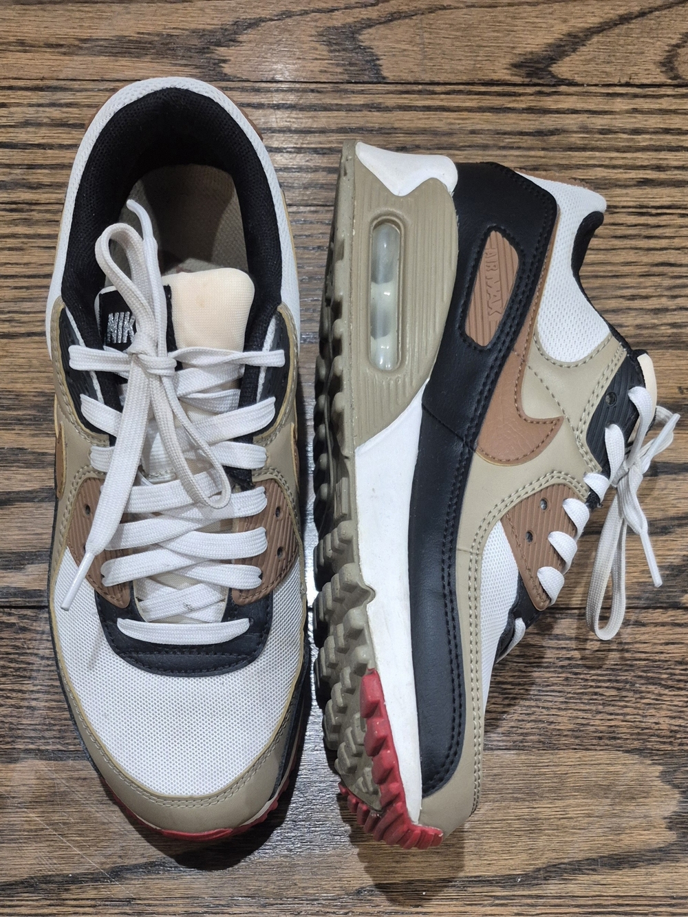Nike Air Max Retro Runner - White/Beige/Black Size 7.5 Women's